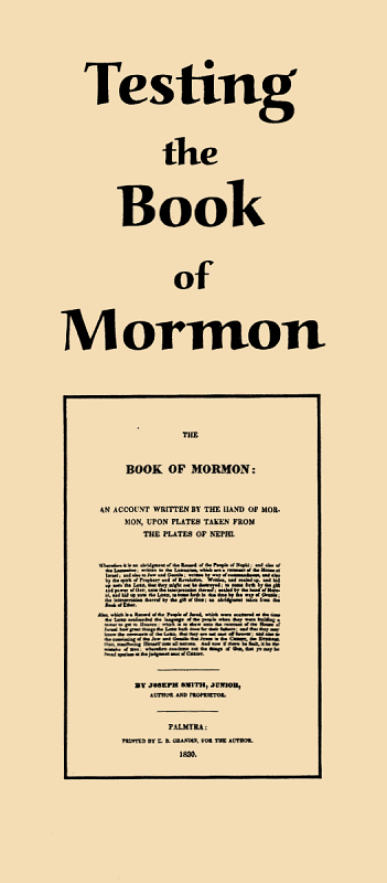 Testing the Book of Mormon Tract